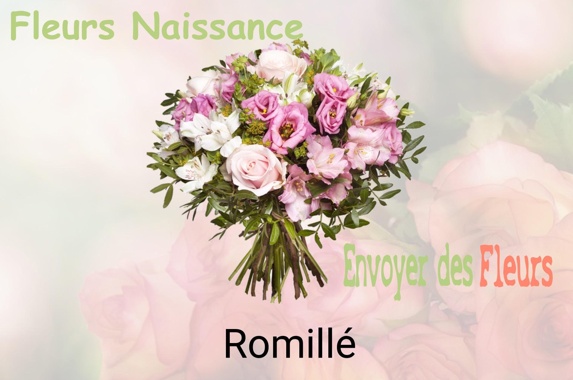 Bouquet de fleurs de naissance livré à Romillé